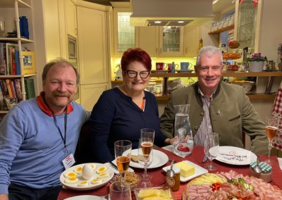 Werner, Linde and Franz at welcome dinner